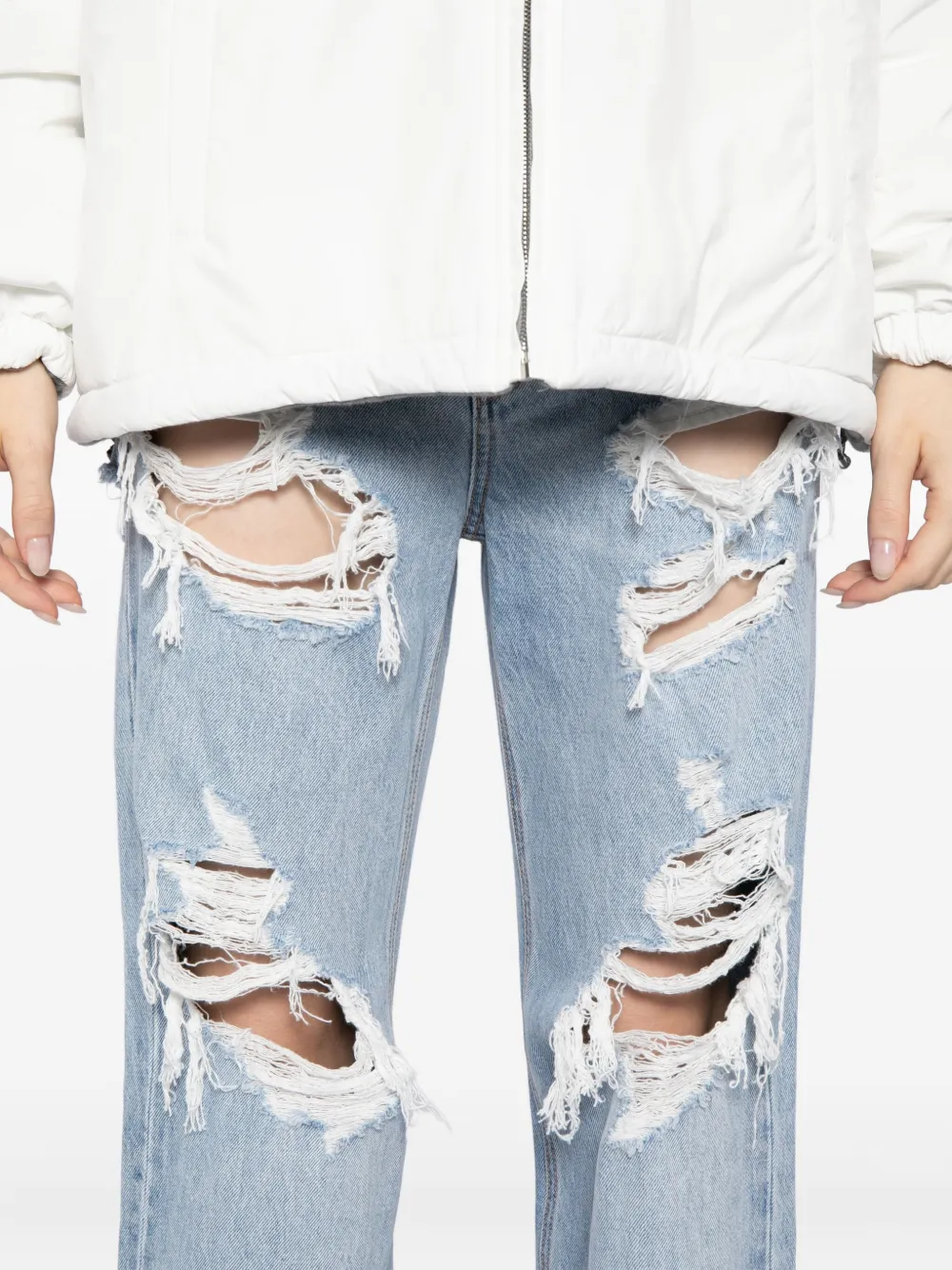 Alexander Wang distressed-detail jeans Blauw