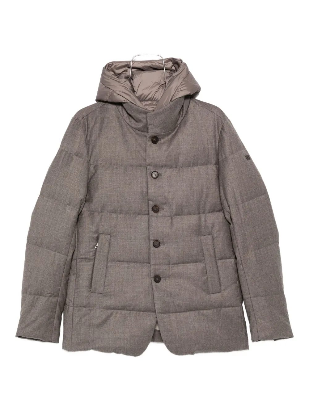 hooded quilted jacket