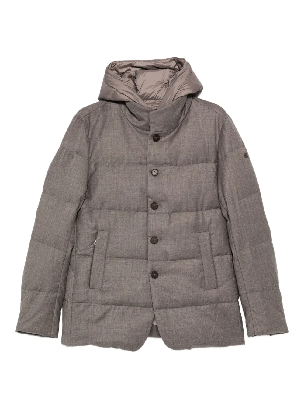 hooded quilted jacket