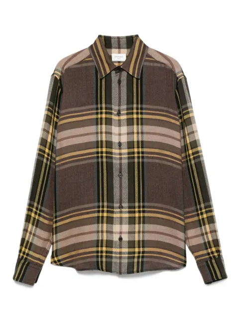 Saint Laurent plaid button-up shirt