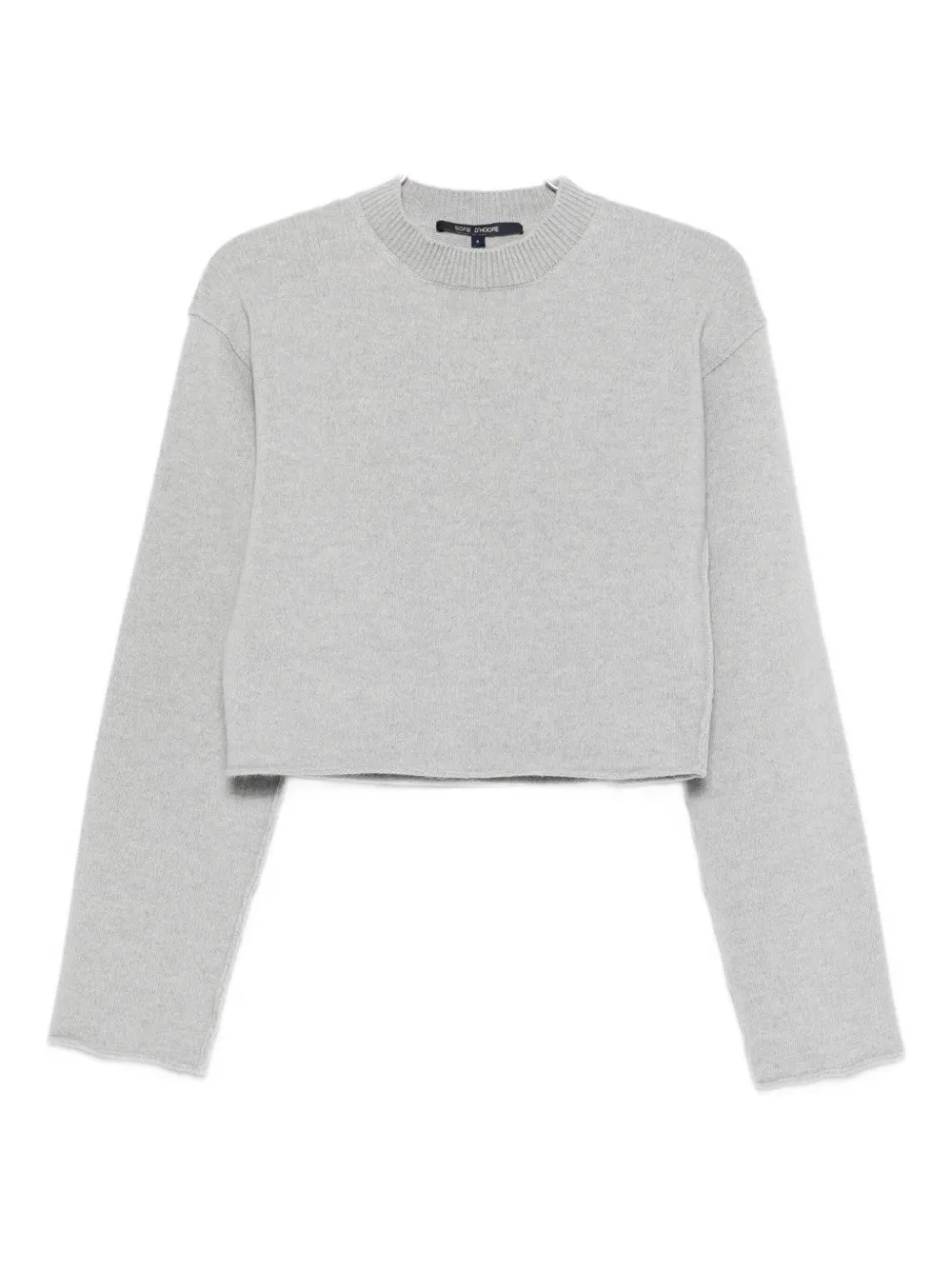 round-neck cropped sweater