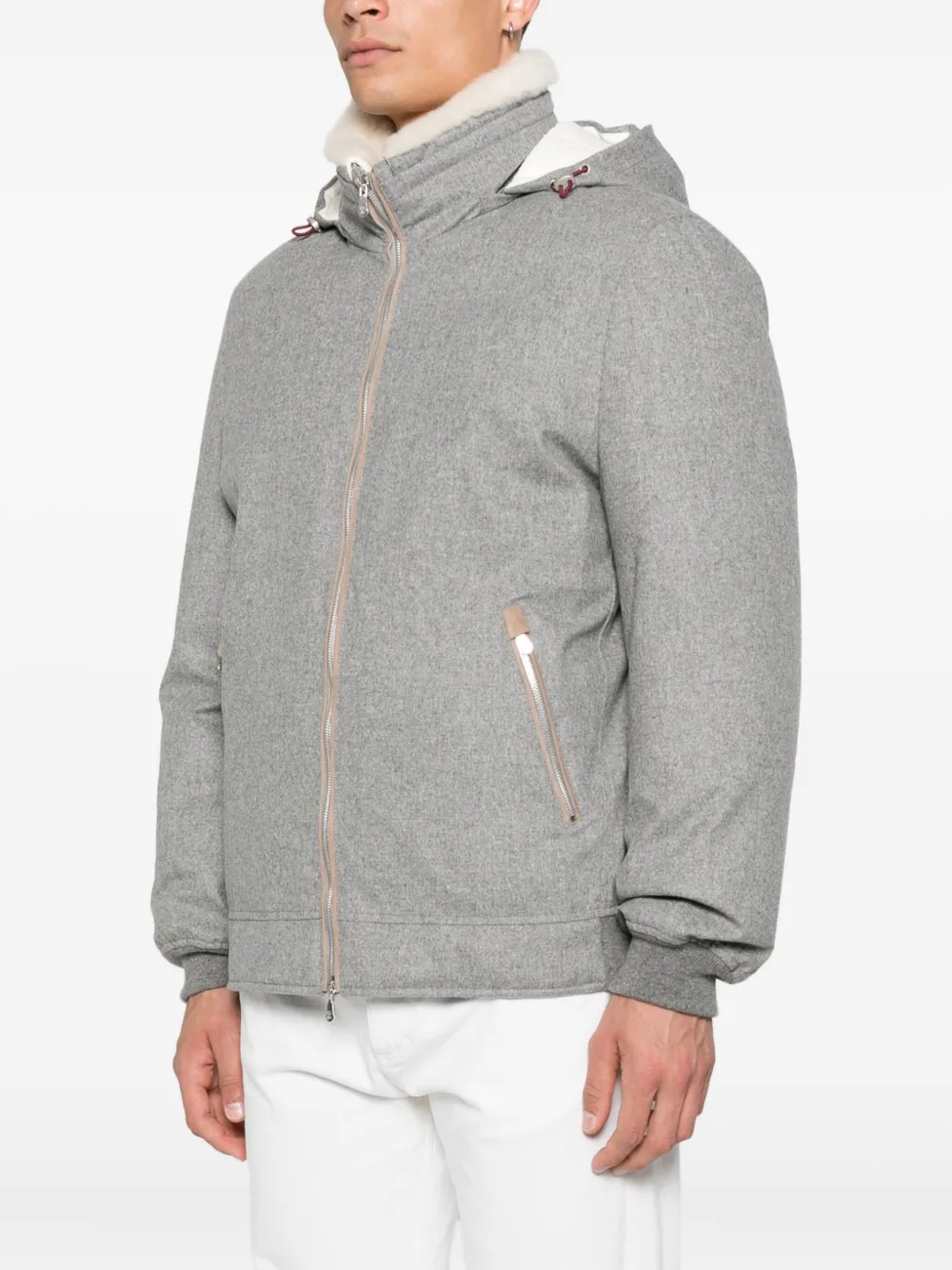 Brunello Cucinelli Jack met capuchon Grijs