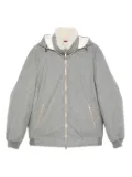 Brunello Cucinelli zip hooded jacket - Grey