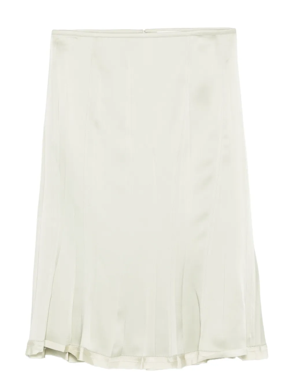 pleated satin skirt