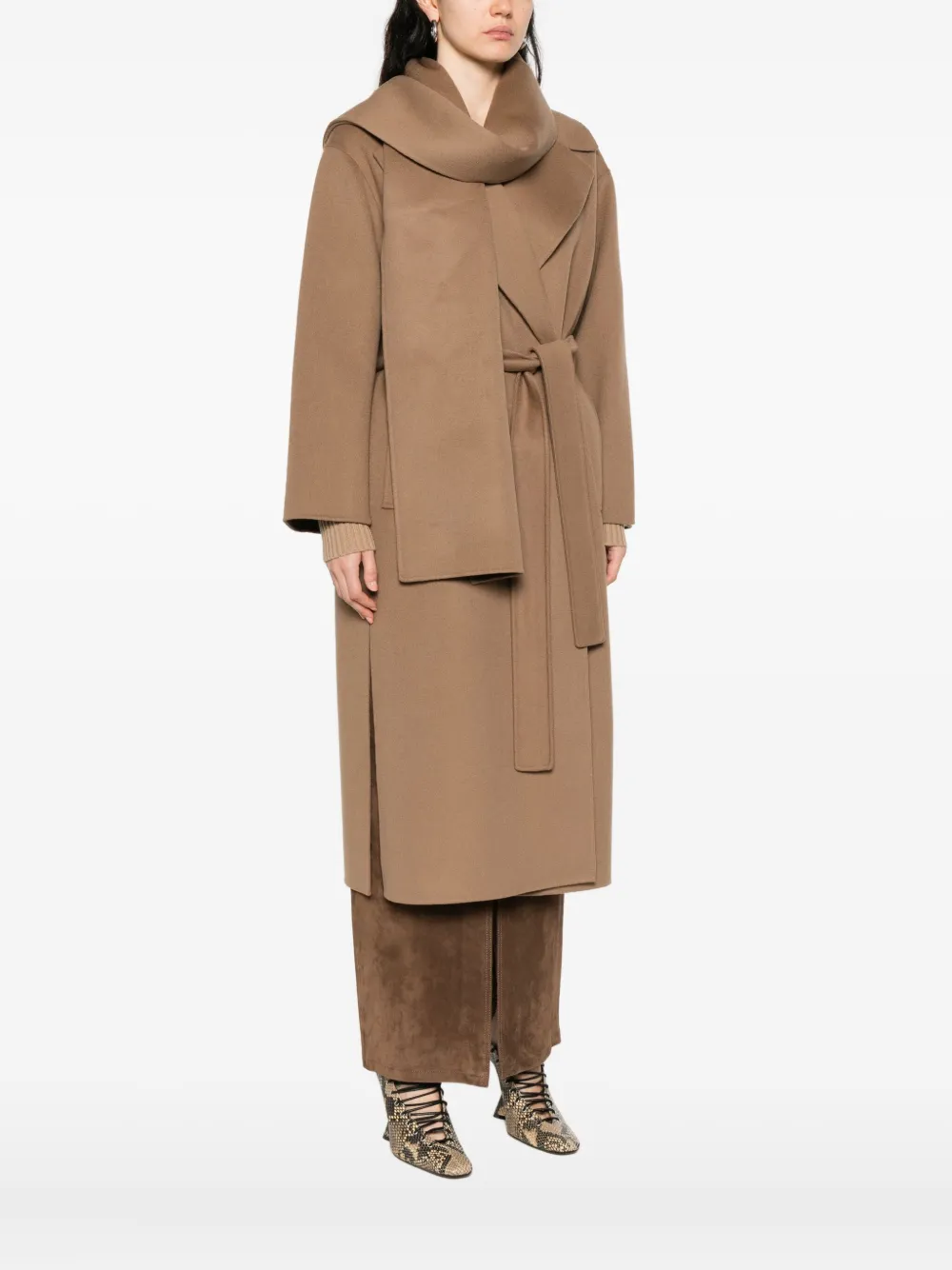 'S Max Mara Wikkeljas met ceintuur Bruin