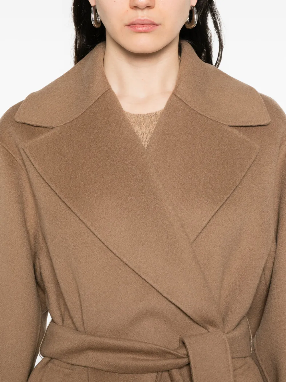 'S Max Mara Wikkeljas met ceintuur Bruin