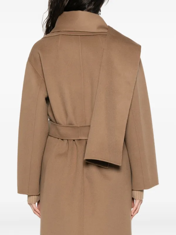 S Max Mara ベルテッド ラップコート | ブラウン | FARFETCH JP