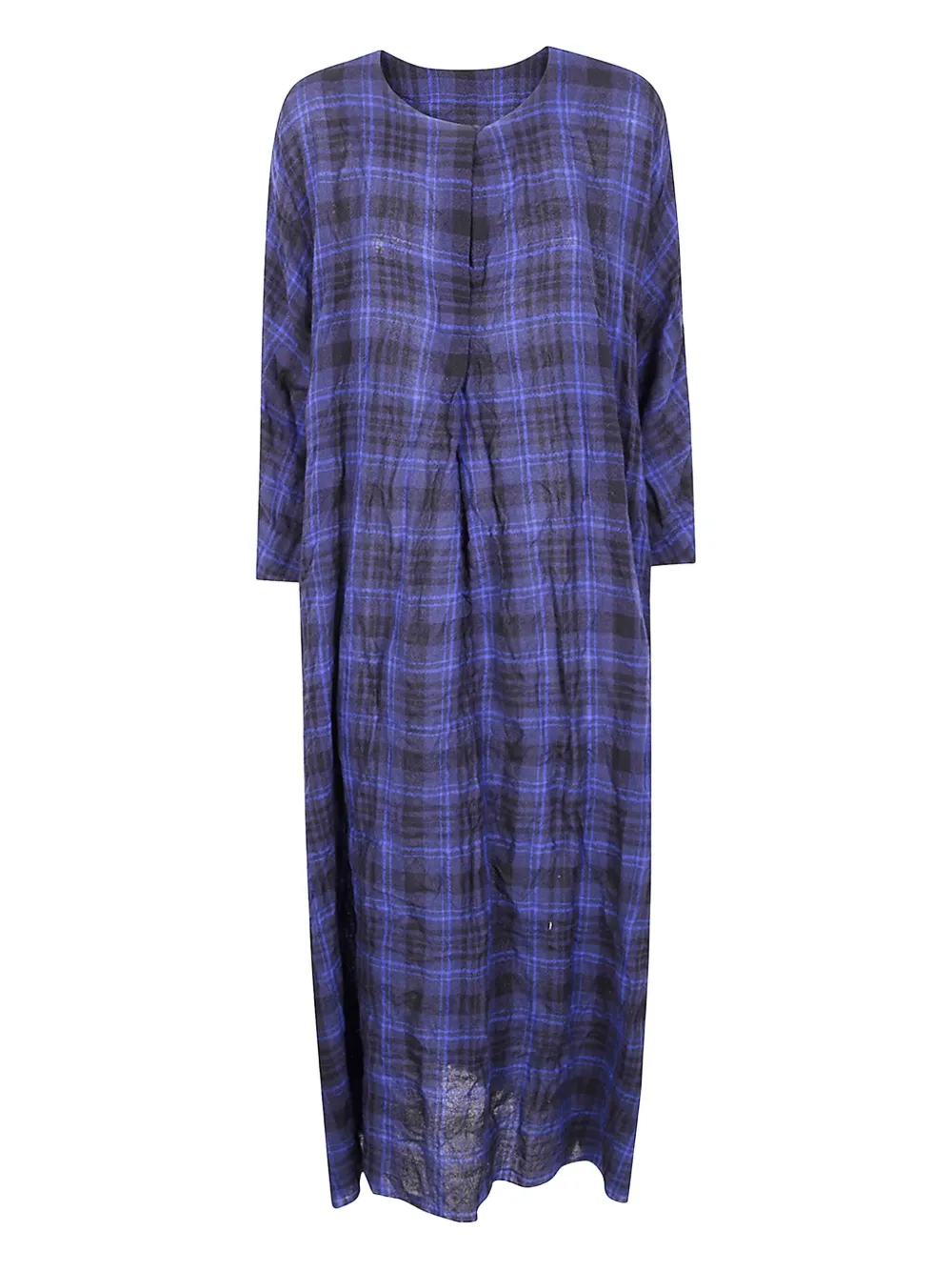 Daniela Gregis tartan-check wool dress - ブルー Daniela Gregis tartan-check wool dress - ブルー
