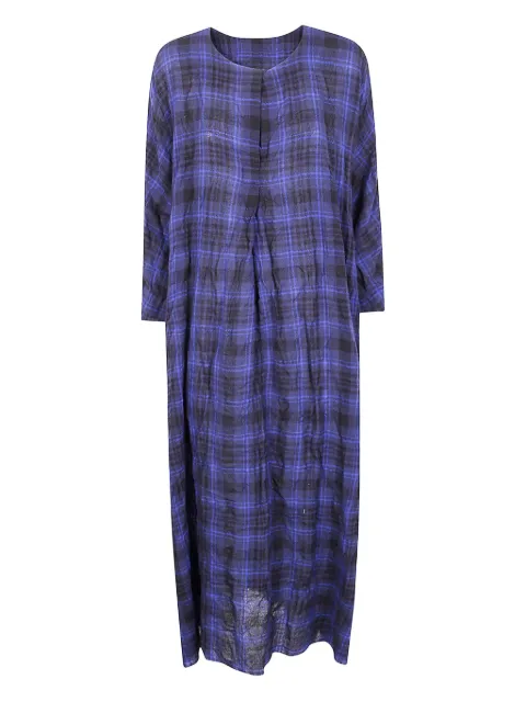 Daniela Gregis tartan-check wool dress