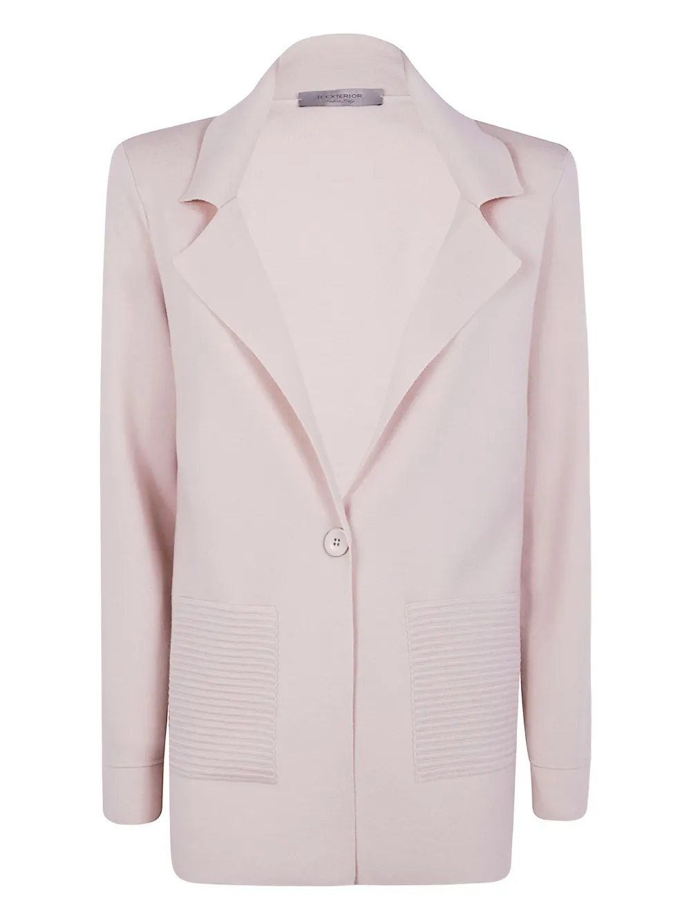 D.Exterior Wollen jack met geribbelde zak Roze