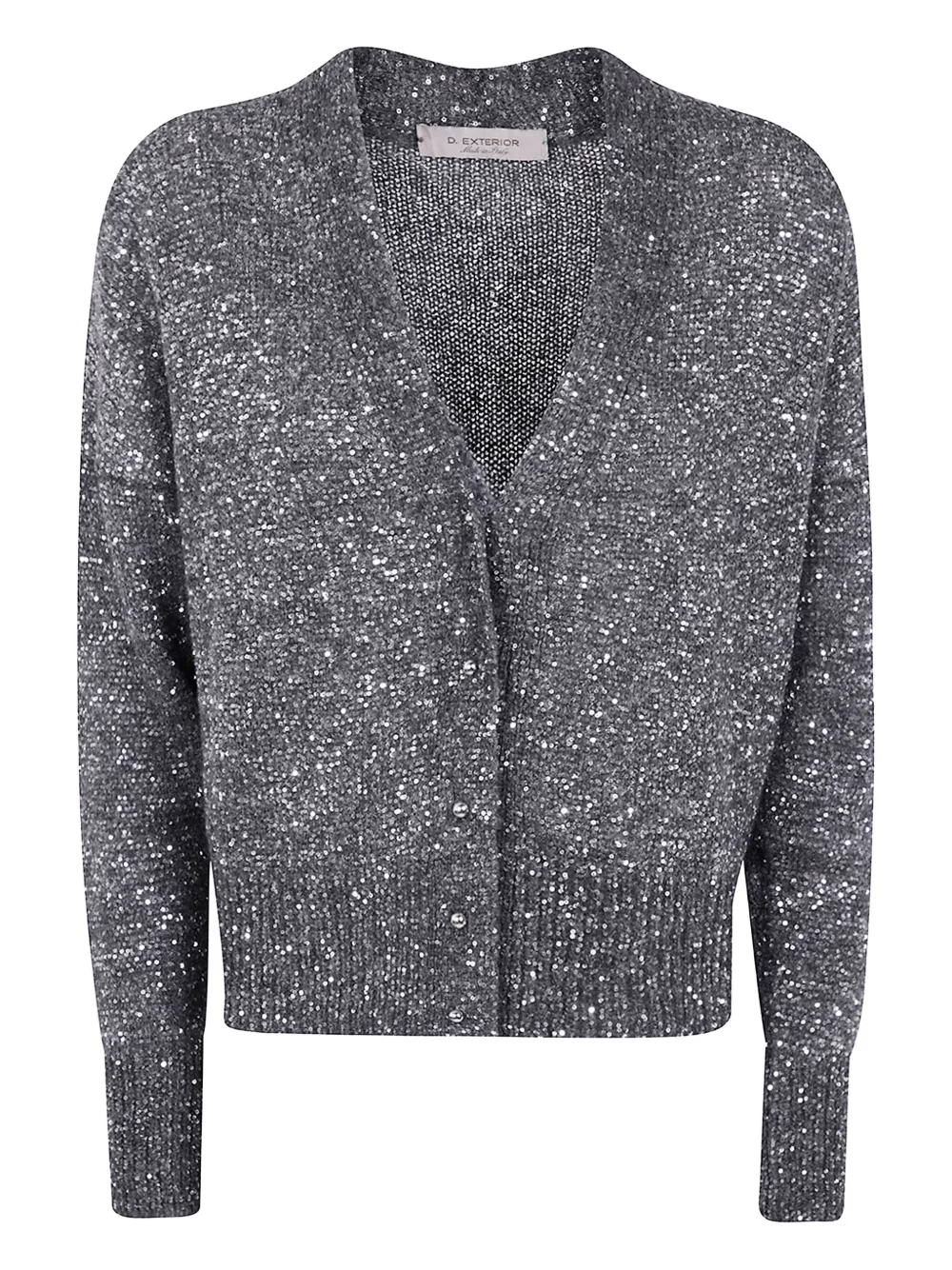 D.Exterior Vest verfraaid met pailletten Grijs