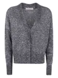 D.Exterior sequin-embellisments cardigan - Grey