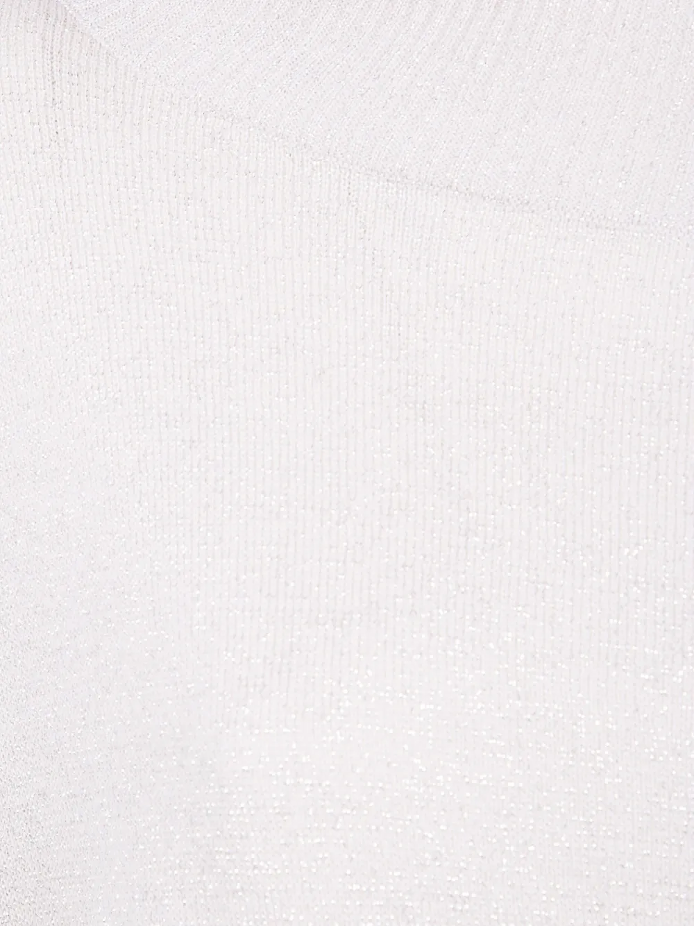 D Exterior Cut-out Turtleneck Sweater In White