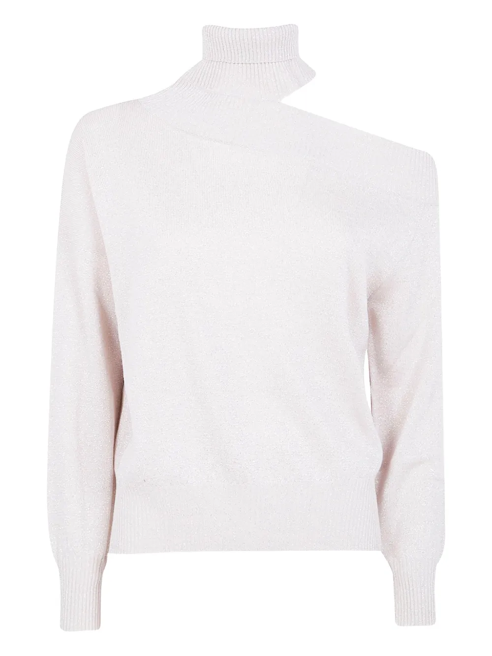 D.Exterior cut-out turtleneck sweater | White | Image 1