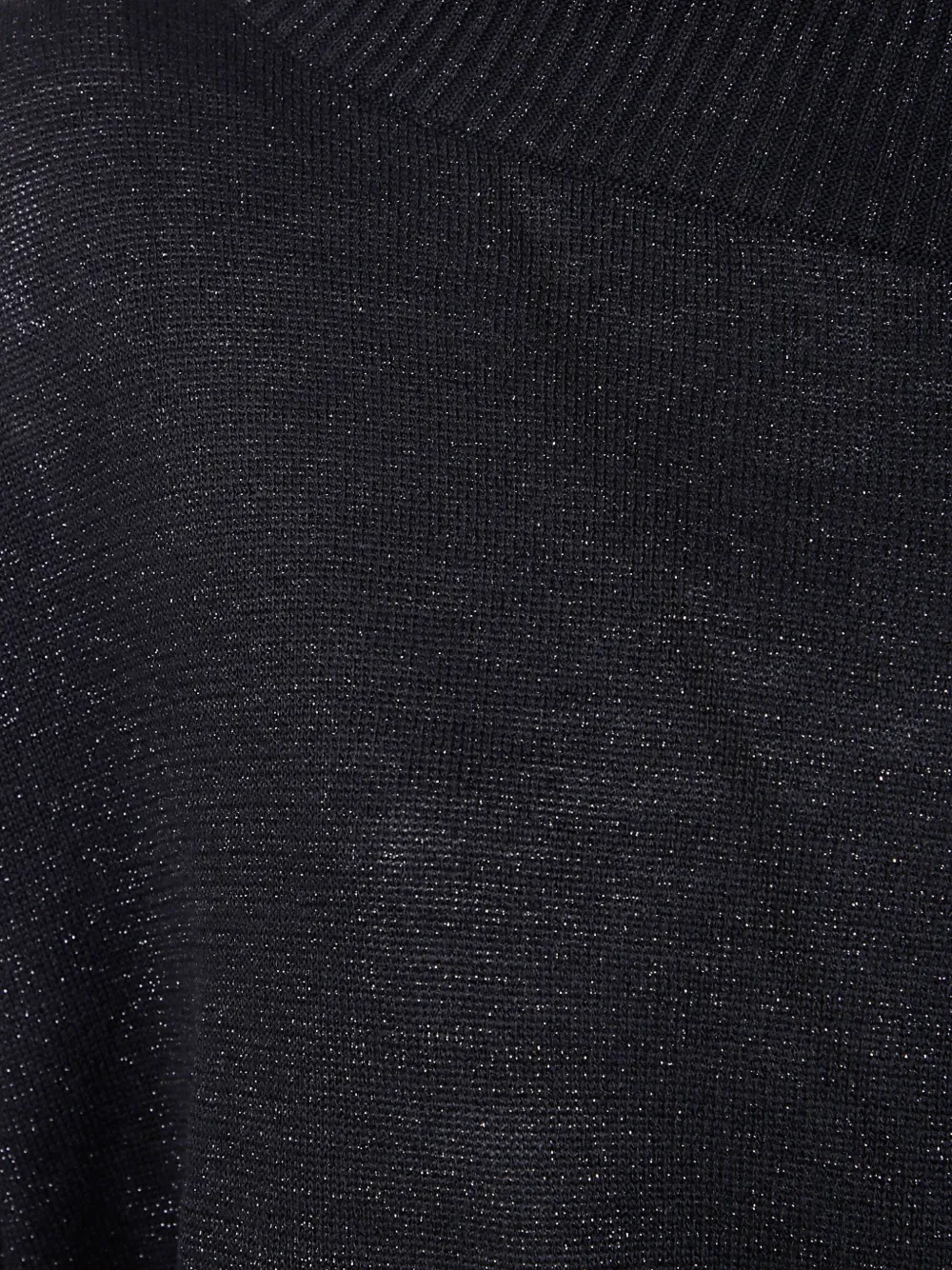 D Exterior Off-shoulder Turtleneck Sweater In Black