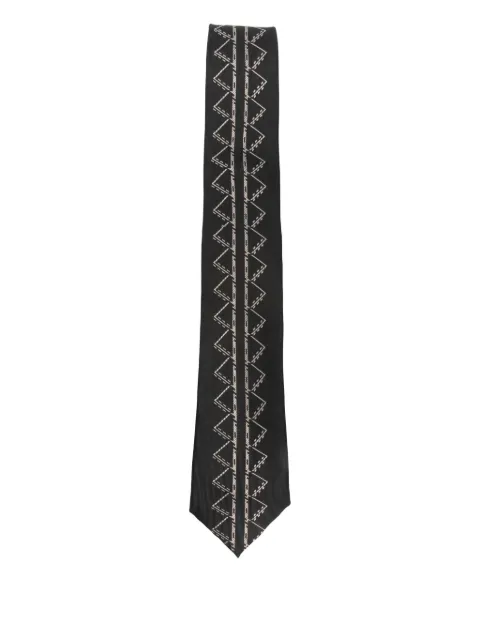 Yohji Yamamoto geometric-pattern silk tie
