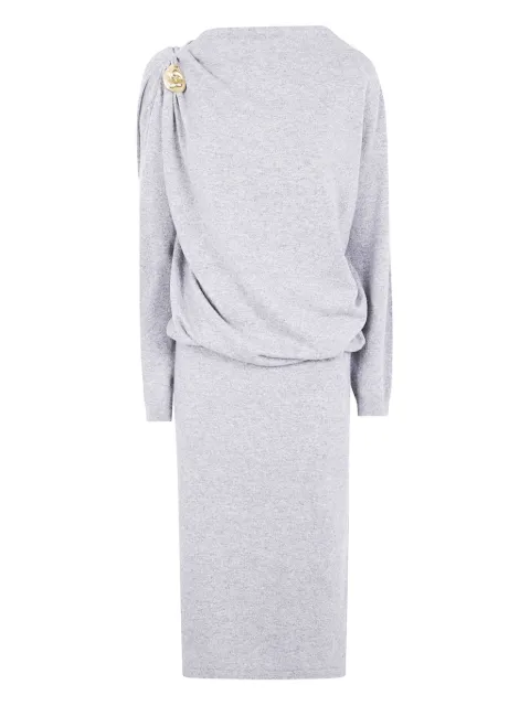 Fabiana Filippi draped long-sleeve midi dress