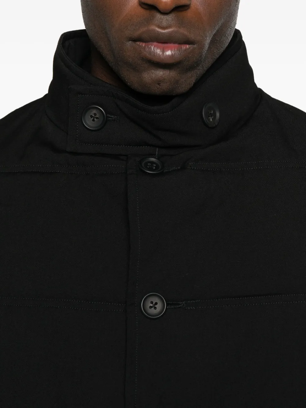 Yohji Yamamoto Jas met enkele rij knopen Zwart