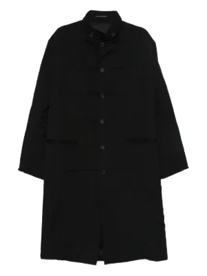 Yohji Yamamoto ドロップショルダー シングルコート | ブラック