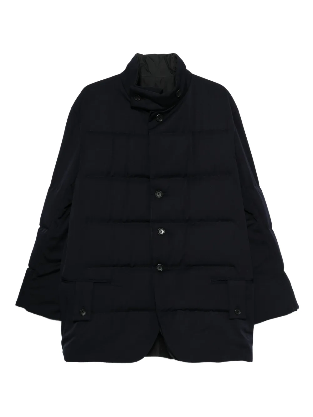 Yohji Yamamoto chamarra capitonada con cuello alto | negro | Image 1