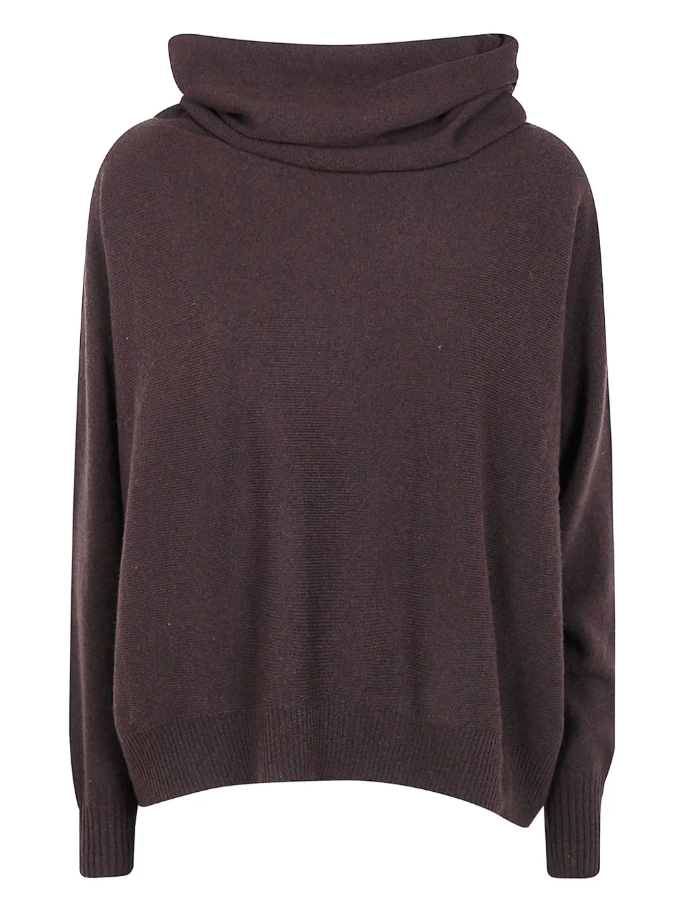 D.Exterior cowl-neck wool sweater | Brown | Image 1