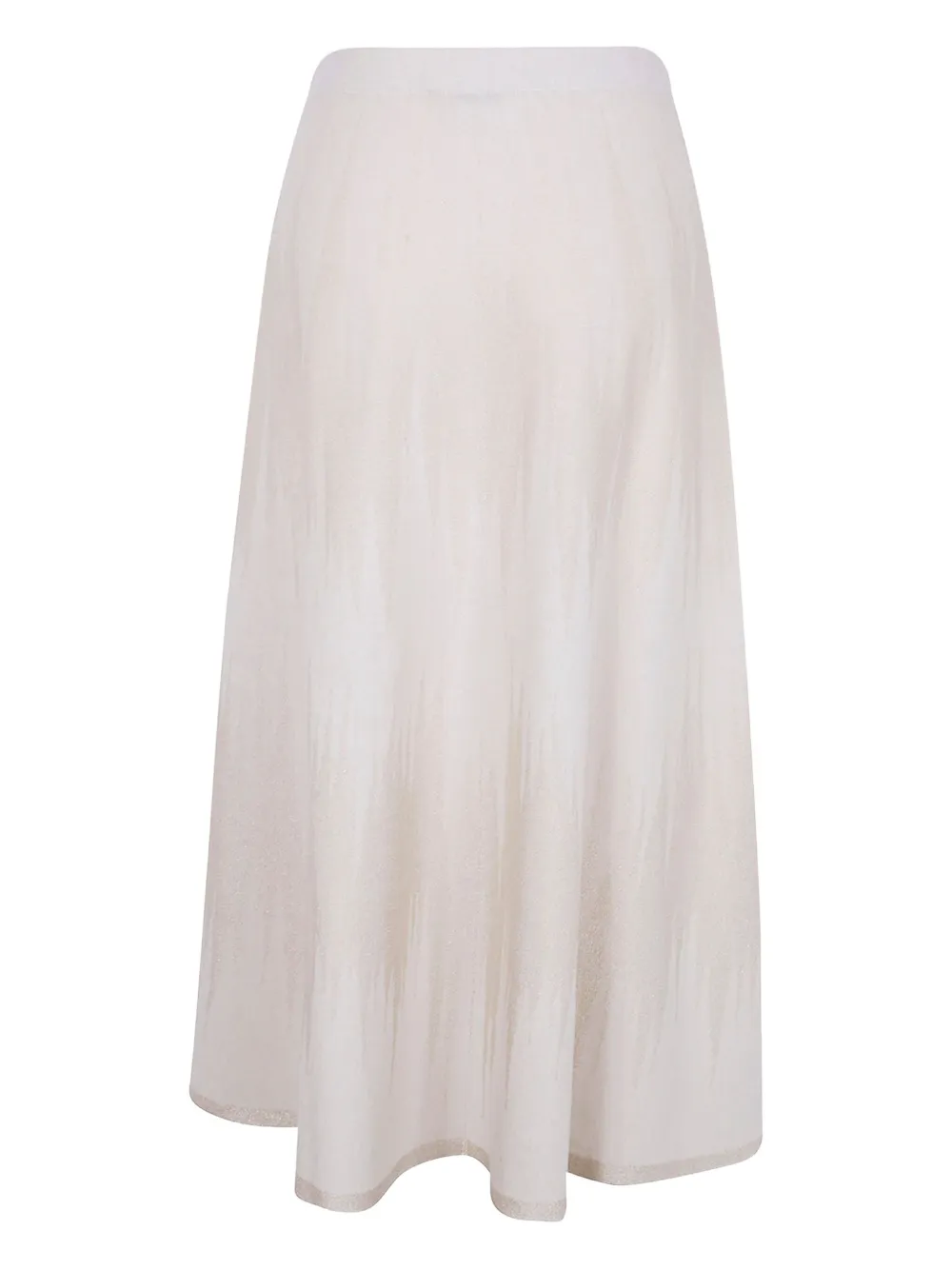 D.Exterior metallic-effect A-line midi skirt - Wit
