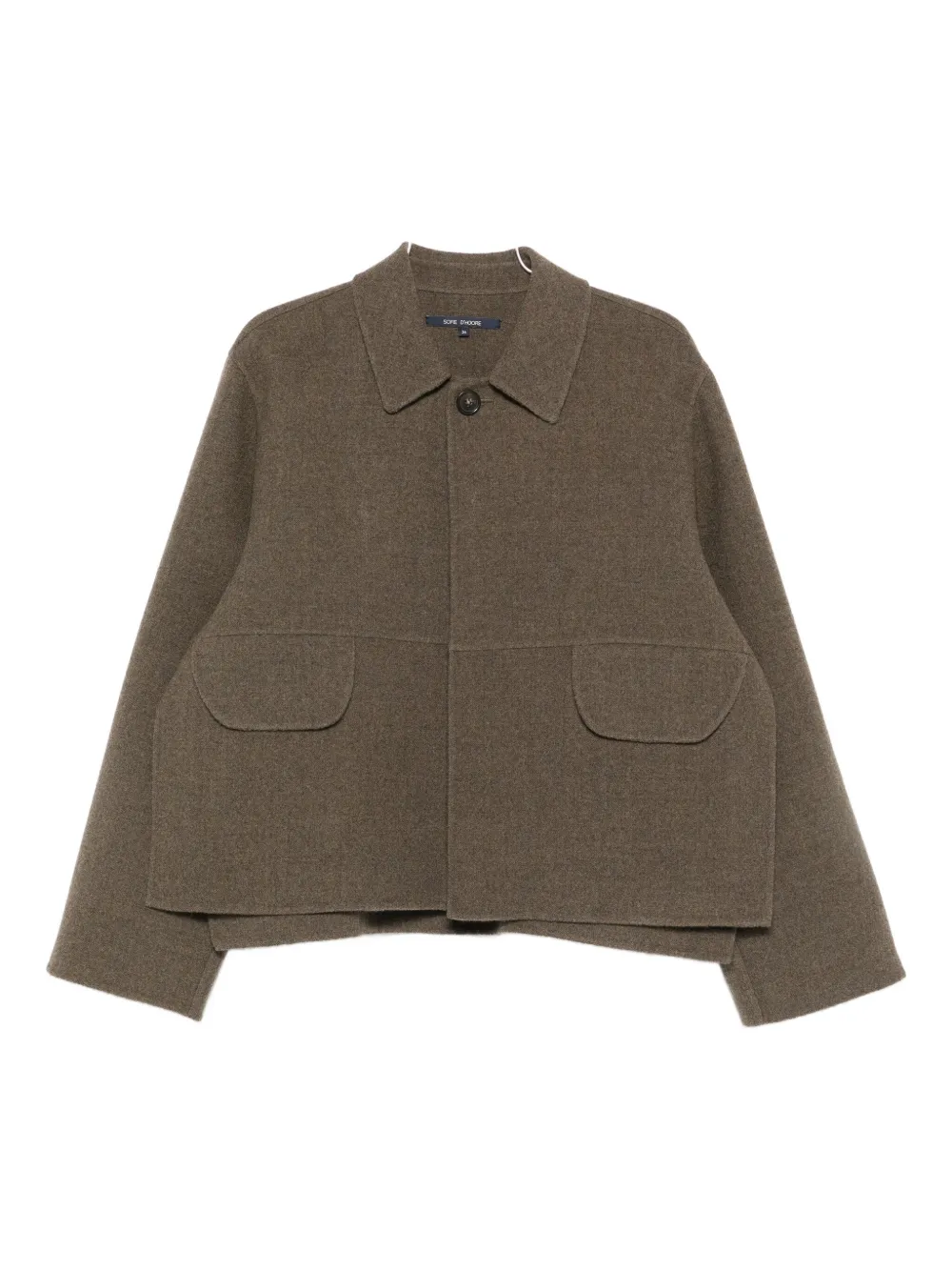 Cox patch-pocket one-button jacket