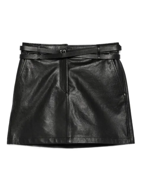 Sportmax minijupe ceinturée en cuir