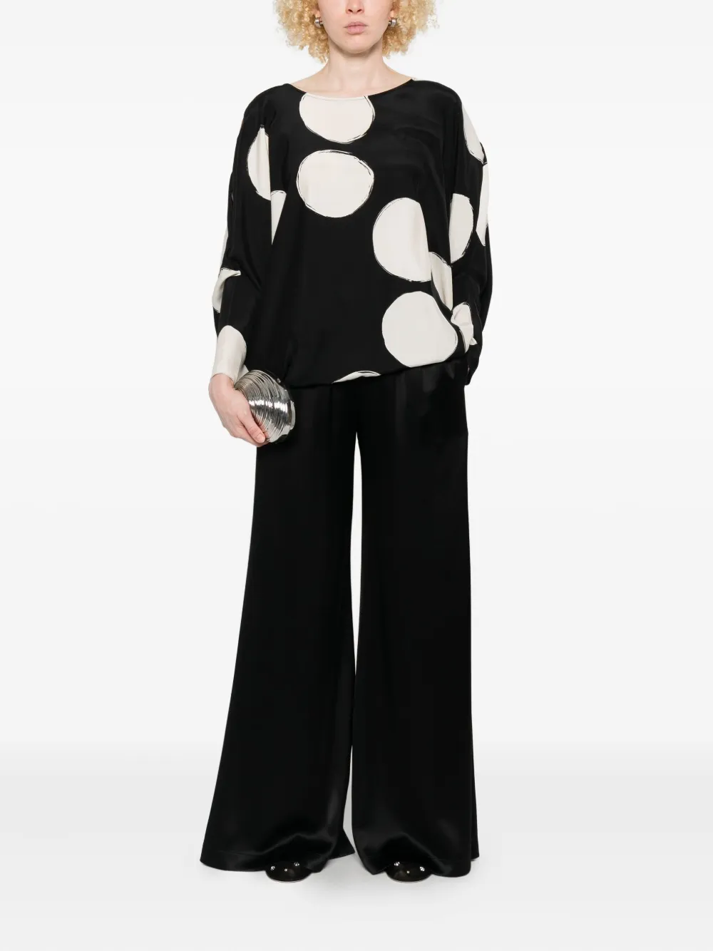 Gianluca Capannolo elastic-waist wide-leg trousers - Zwart