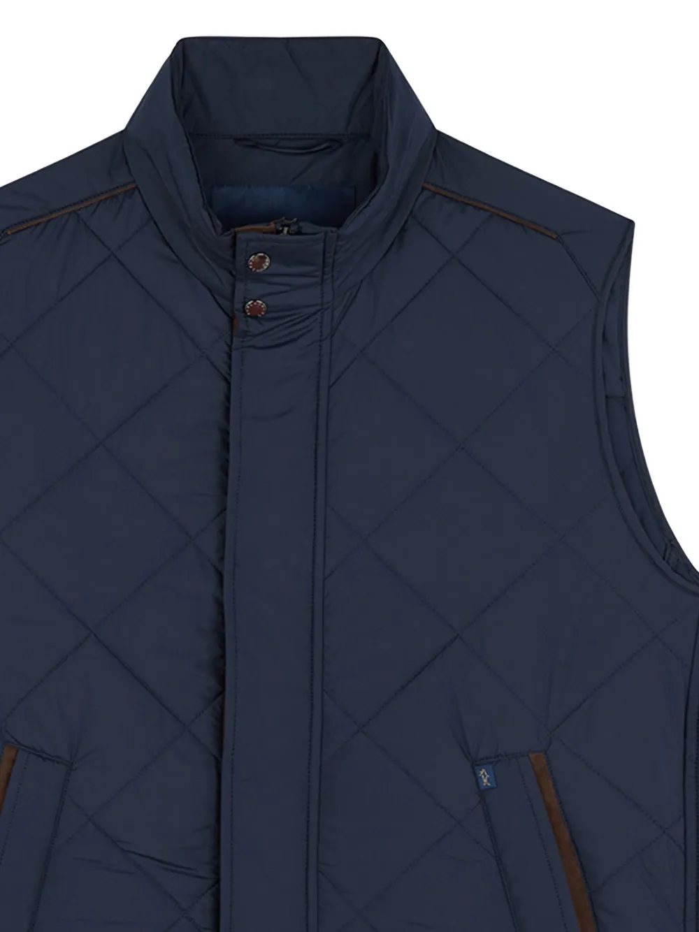 Paul & Shark Quilted Zip-up Gilet In Blue
