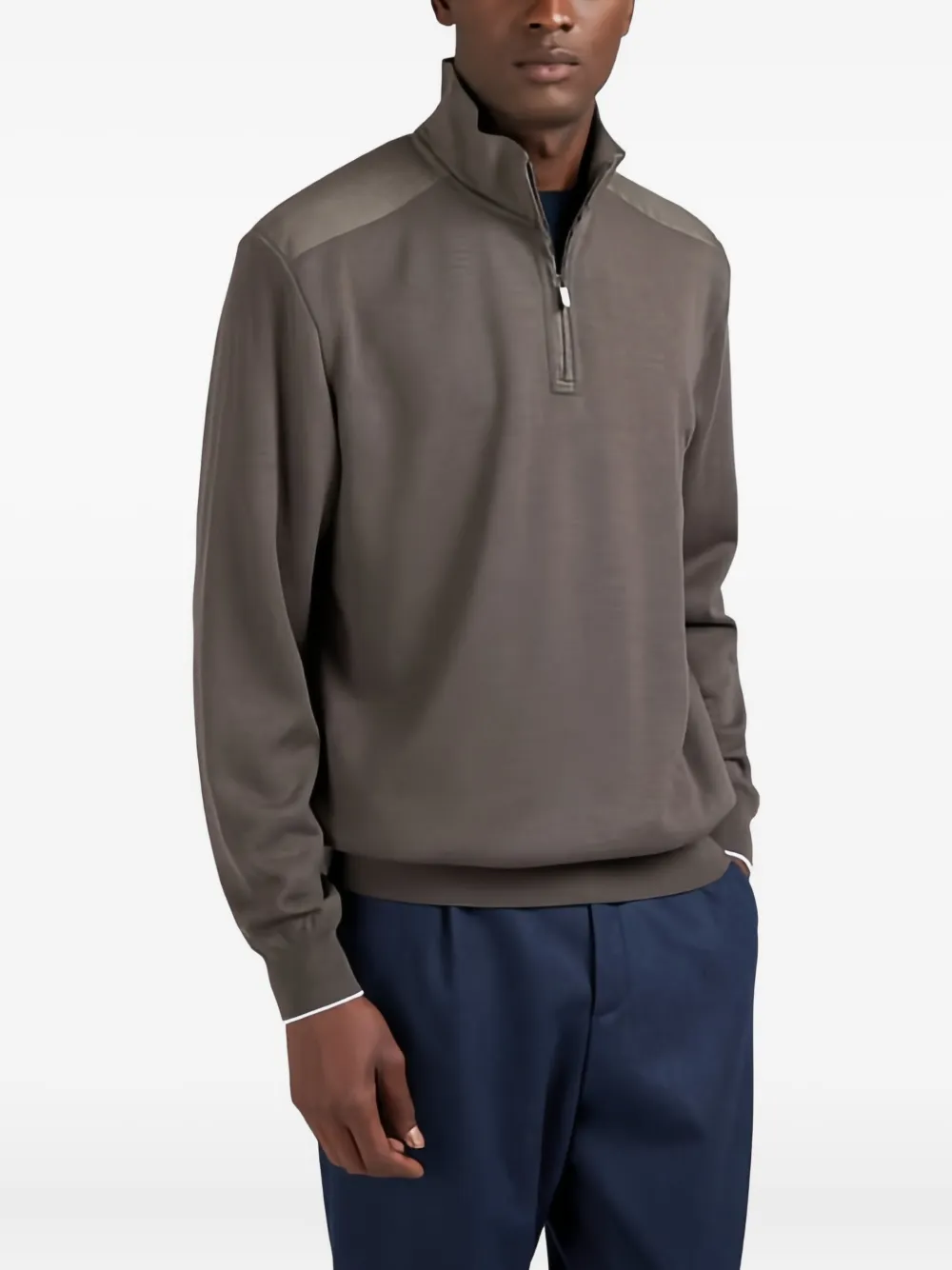 Paul & Shark Wollen poloshirt met lange mouwen - Bruin