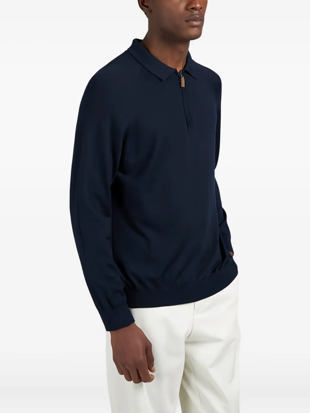 Paul & Shark Poloshirt met halve rits - Blauw