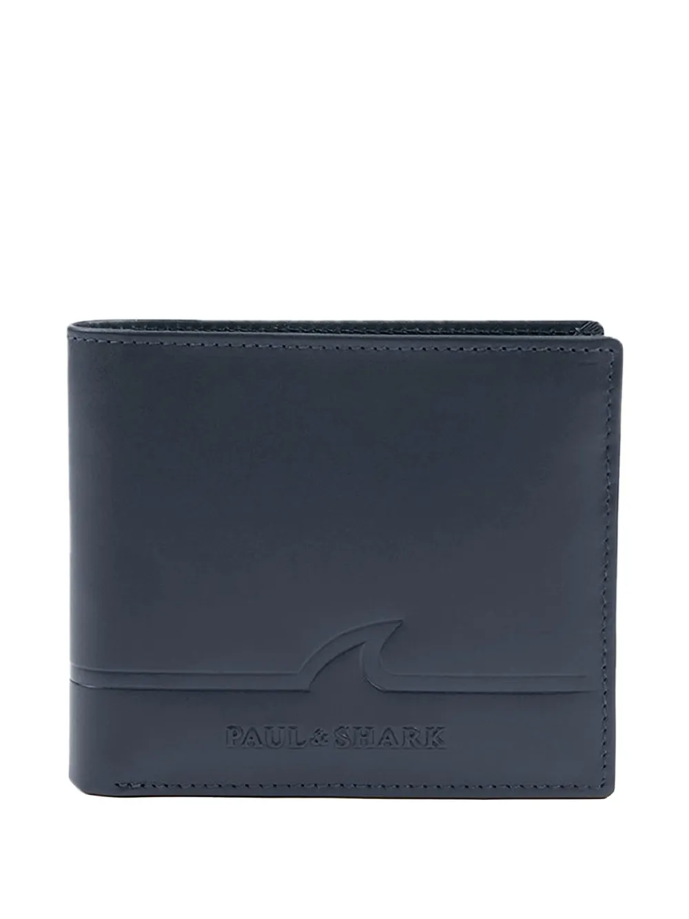 Paul & Shark logo-debossed leather wallet - Blu