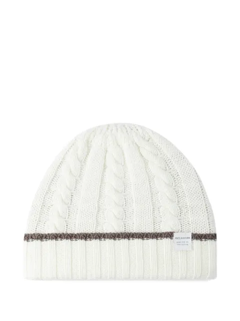Paul & Shark cable-knit wool cashmere beanie