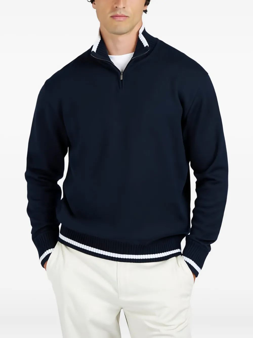 Paul & Shark half-zip wool sweater - Blauw