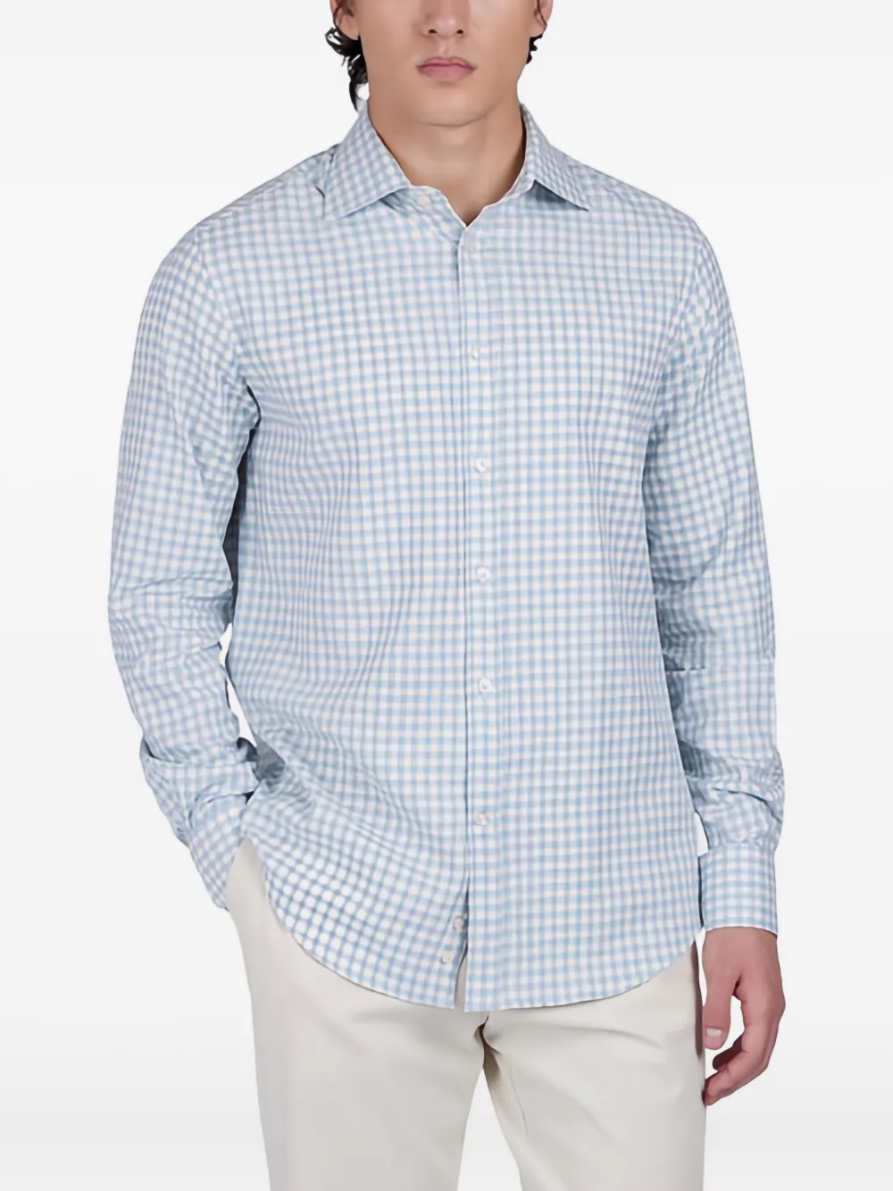 Paul & Shark gingham cotton shirt - Blauw