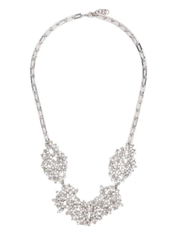 Jil Sander Embellished Chain Necklace in Silver