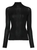 Agnona ribbed turtleneck top - Black