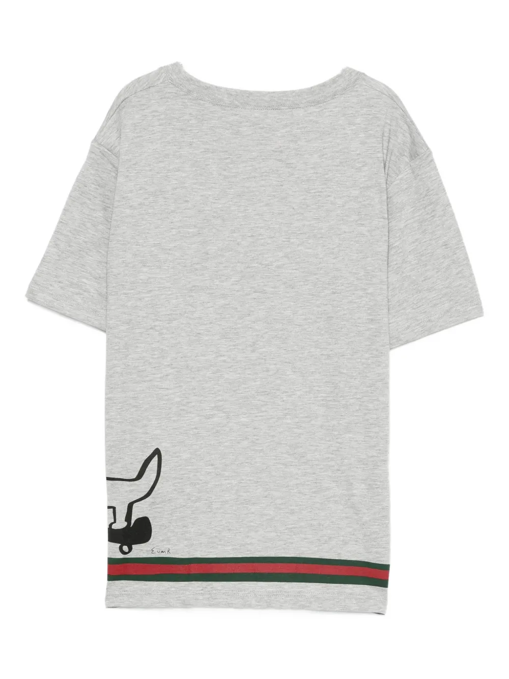 Gucci Kids x Euan Roberts T-shirt met hondenprint Grijs