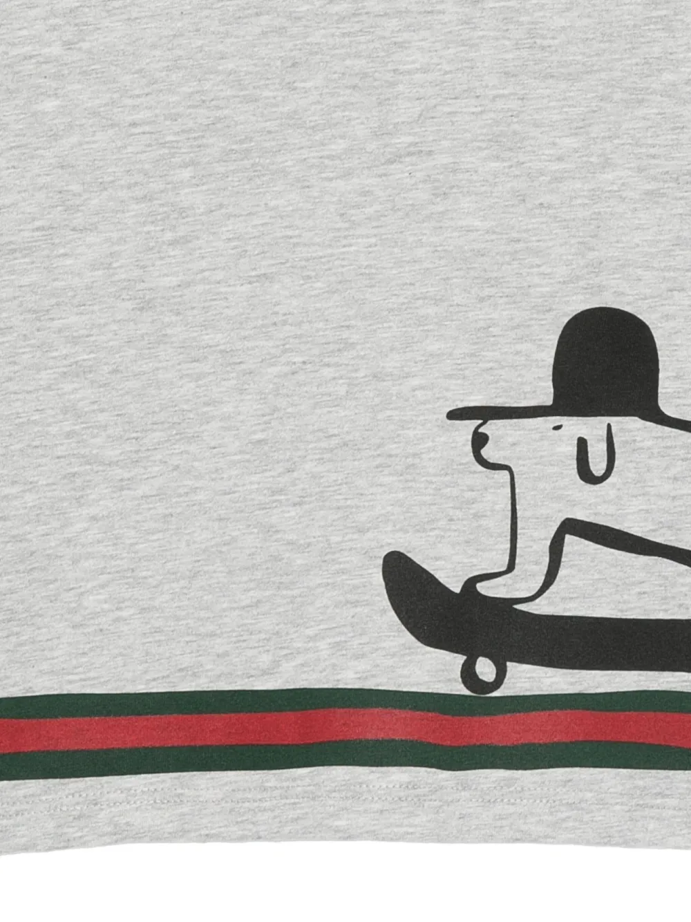Gucci Kids x Euan Roberts T-shirt met hondenprint Grijs