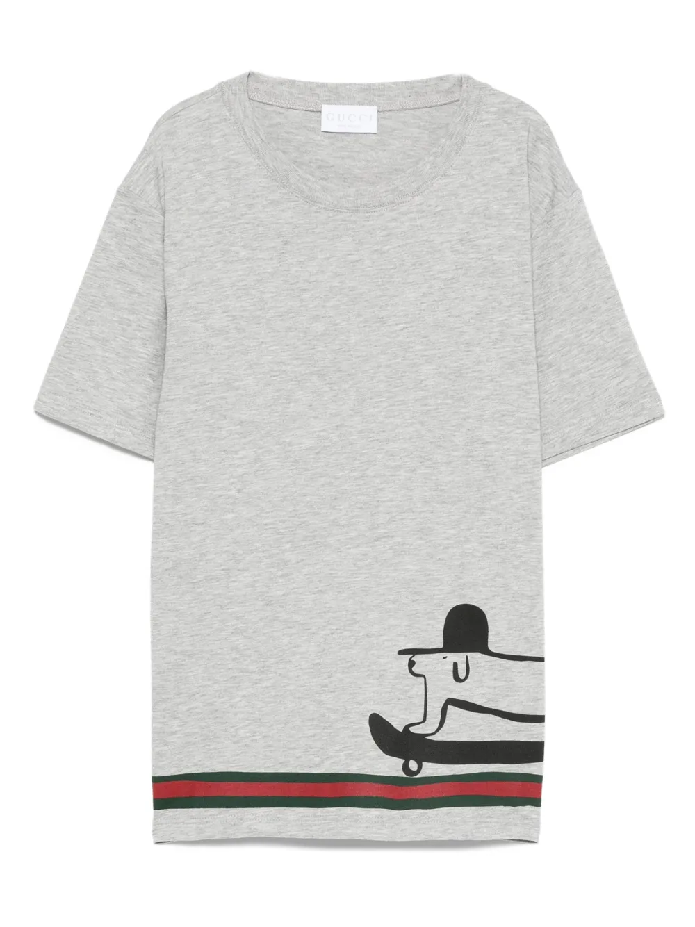 Gucci Kids x Euan Roberts T-shirt met hondenprint Grijs