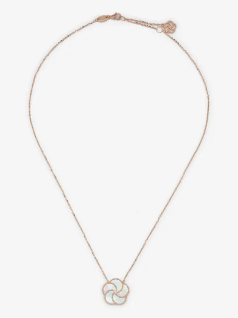 LA PRIMA GIOIELLI 18K rose gold flower necklace
