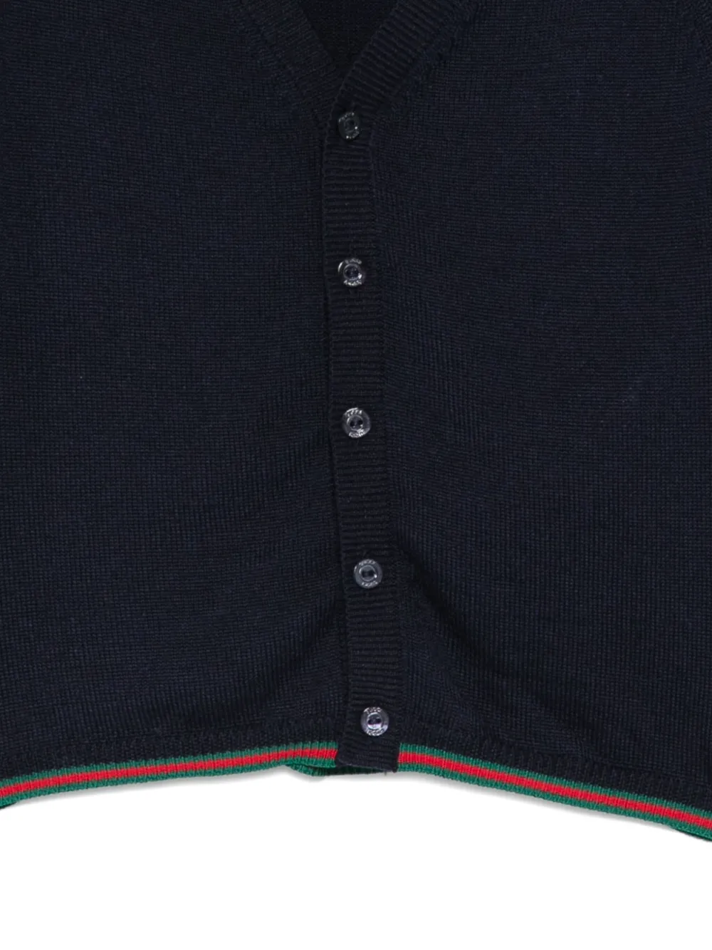 Gucci Kids Vest met geribbelde afwerking en knopen Blauw