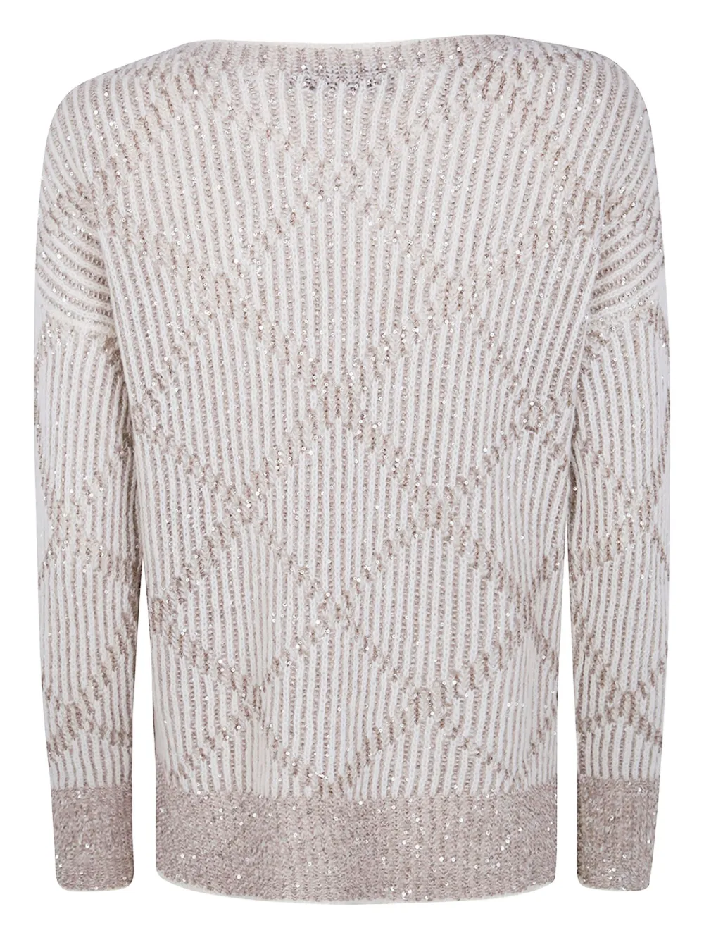 D.Exterior sequin-embellished ribbed-knit sweater | Knitted Sweaters | Image 2