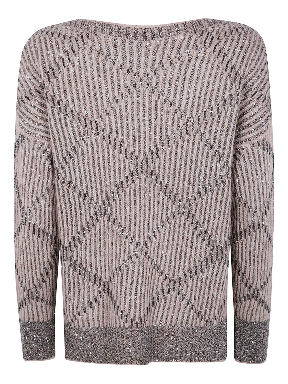 D.Exterior sequin-embellished ribbed sweater | Knitted Sweaters | Image 2