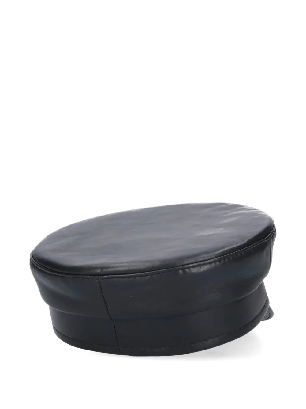 Ruslan Baginskiy leather baker-boy hat | Black | Image 1