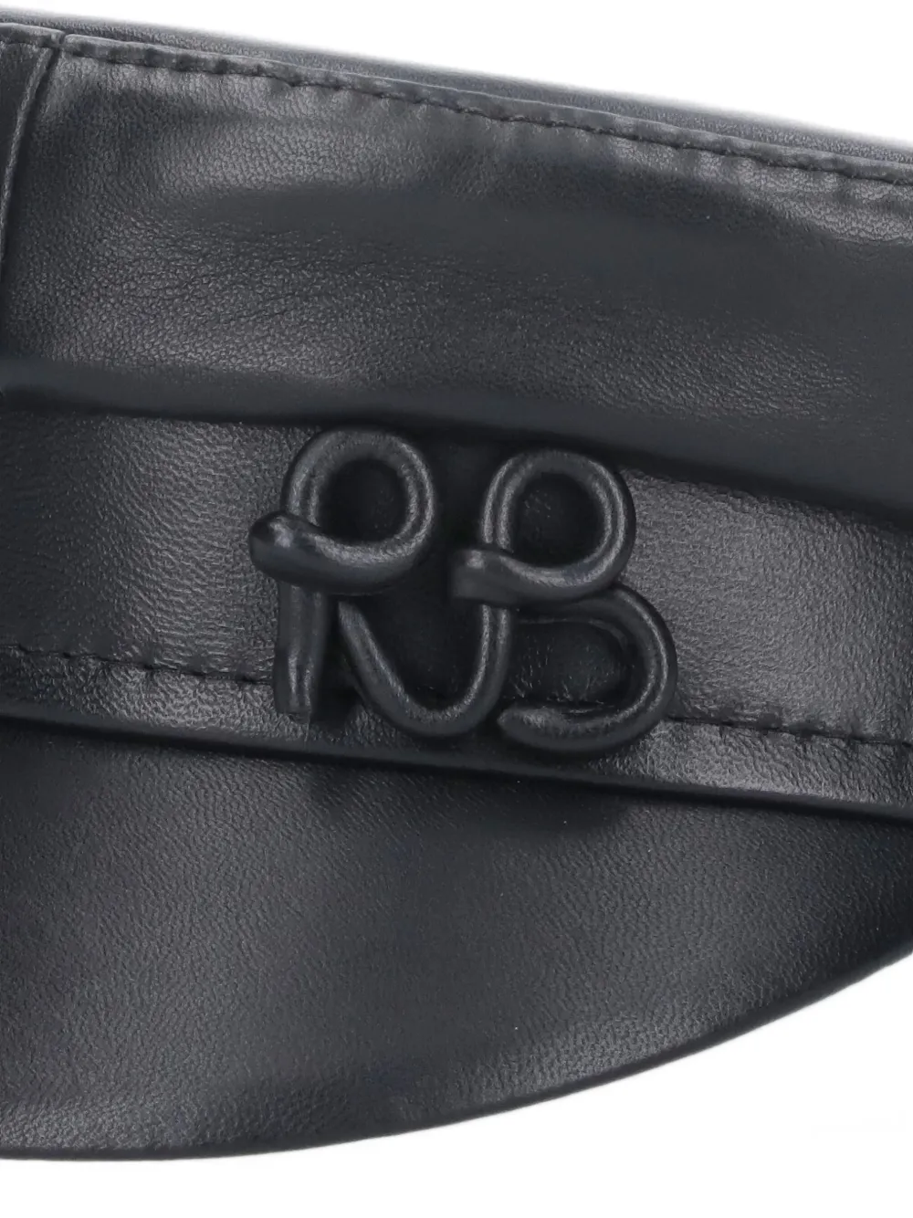 Ruslan Baginskiy Leather Baker-boy Hat In Black