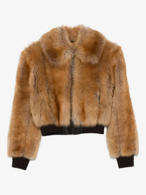Saint Laurent zip-front shearling jacket