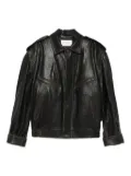 Saint Laurent leather zip-fastening jacket - Brown