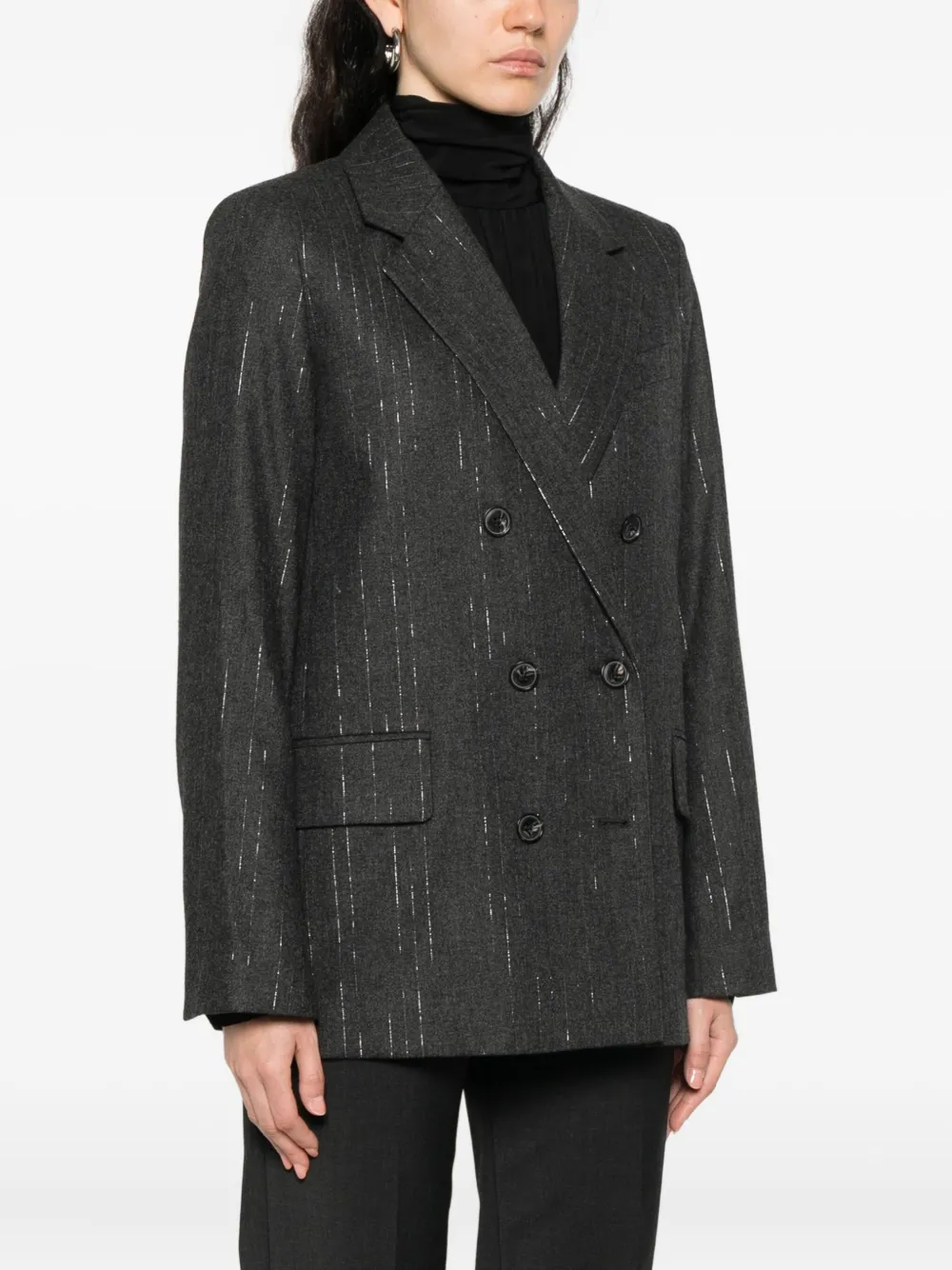 Zadig&Voltaire Blazer met dubbele rij knopen Grijs